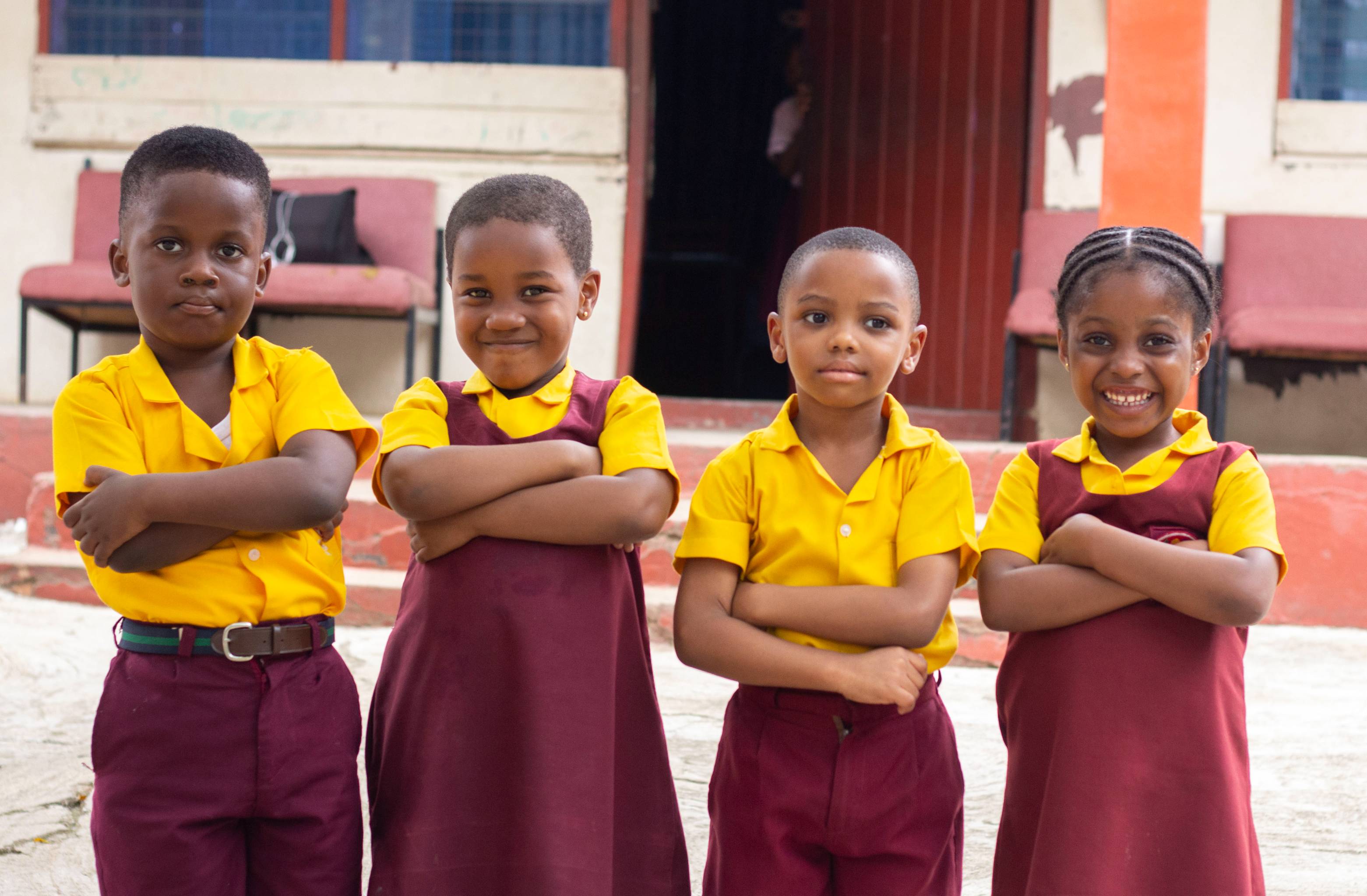 Maria Montessori kindergarten children engaged in activities